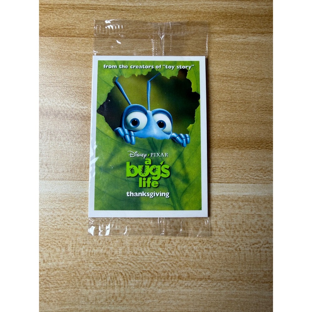 Disney Pixar A Bugs Life McDonalds Happy Meal Toy Heimlich Caterpillar 1998 Card